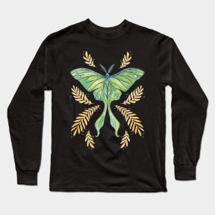 Watercolor Luna Moth Long Sleeve T-Shirt